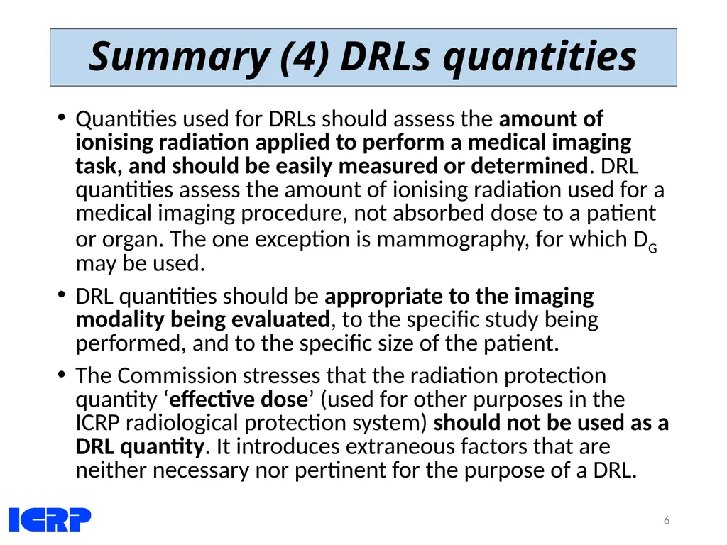 Diagnostic Reference Levels (DRLs) in Medical - slide 6 of 26