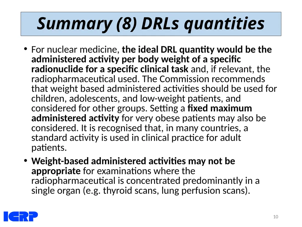Diagnostic Reference Levels (DRLs) in Medical - slide 10 of 26