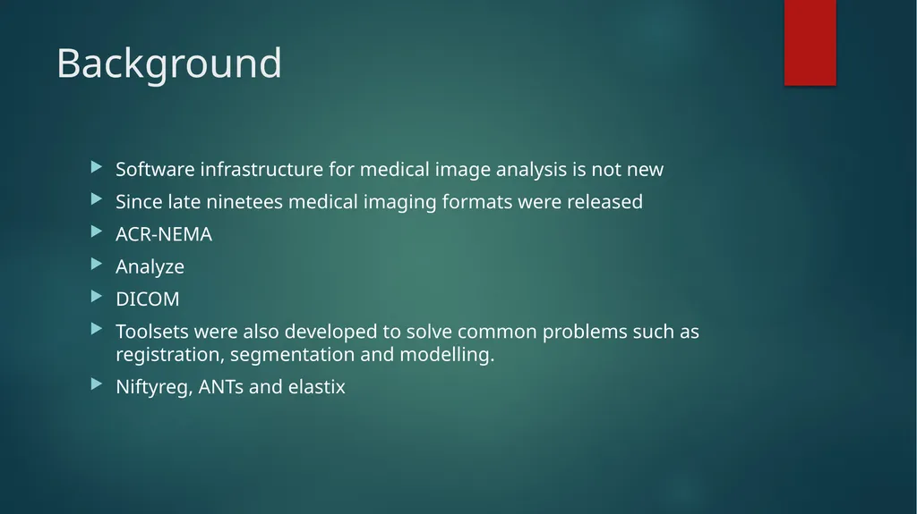NiftyNet: A Deep learning platform for medical - slide 5 of 27