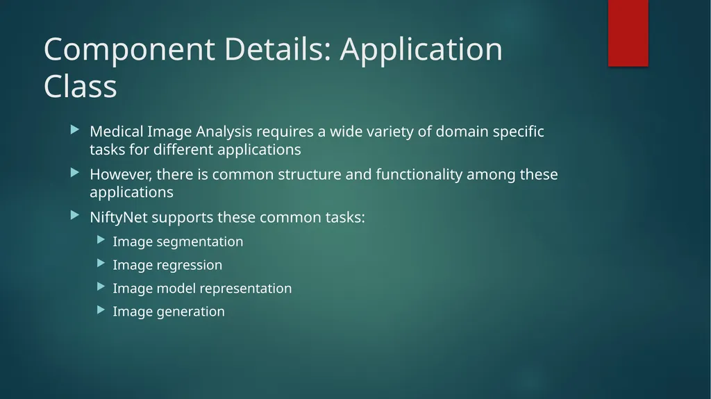 NiftyNet: A Deep learning platform for medical - slide 15 of 27