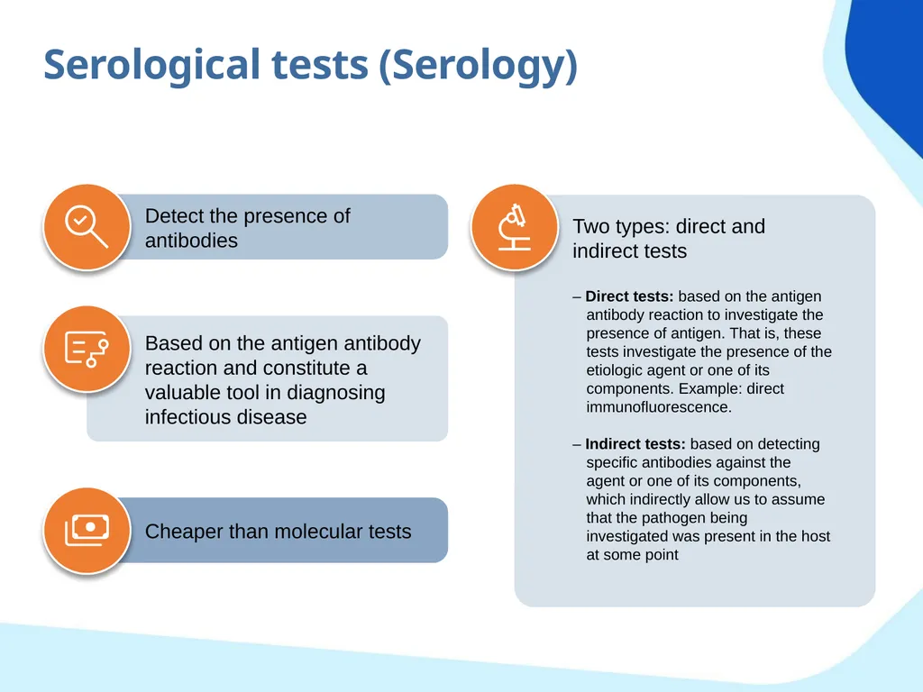 Laboratory tests Objectives Identify the main - slide 6 of 28
