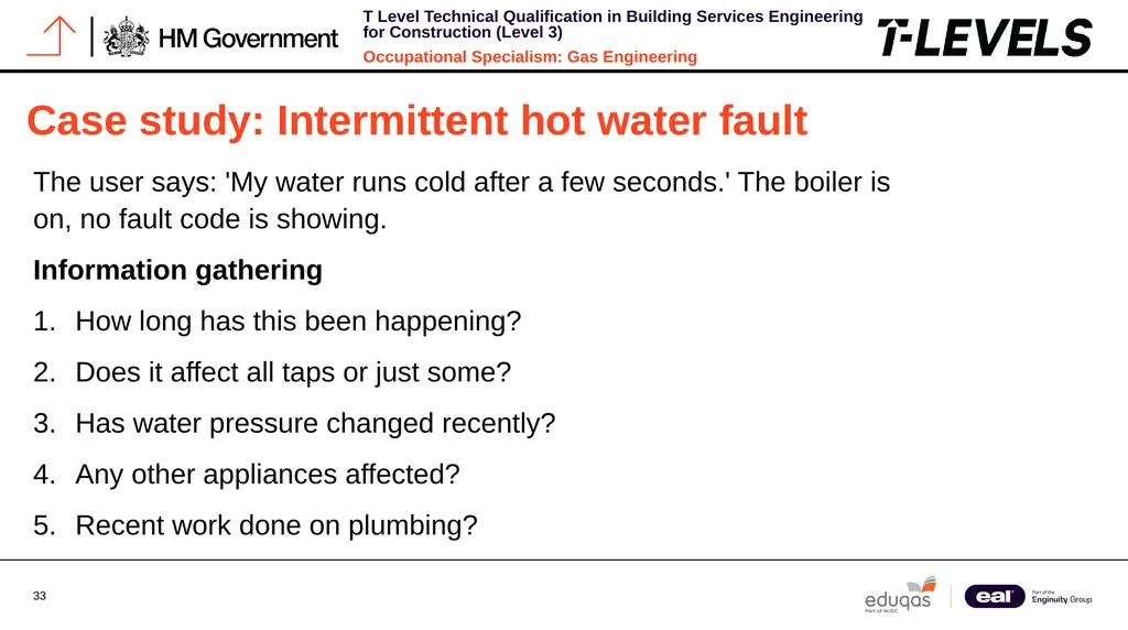 Occupational Specialism: Gas Engineering K1.28 - slide 33 of 84