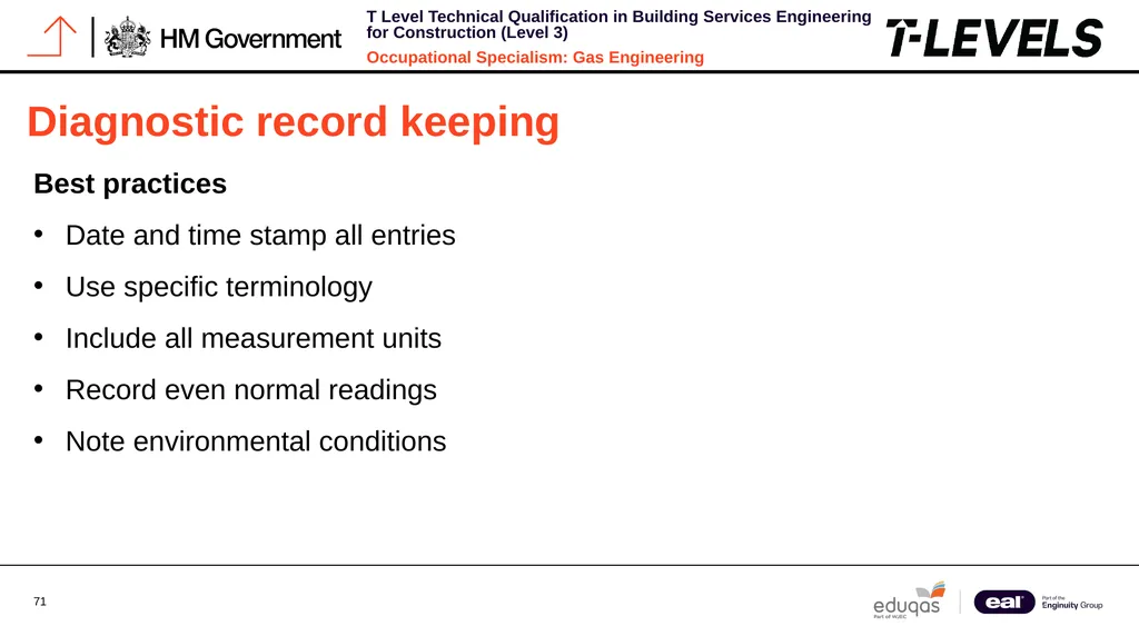 Occupational Specialism: Gas Engineering K1.28 - slide 71 of 84