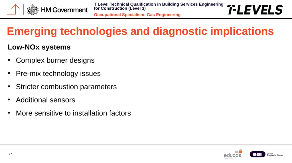 Occupational Specialism: Gas Engineering K1.28 - slide 77 of 84