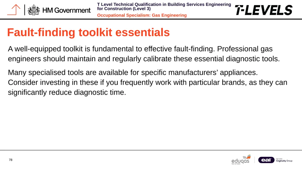 Occupational Specialism: Gas Engineering K1.28 - slide 78 of 84