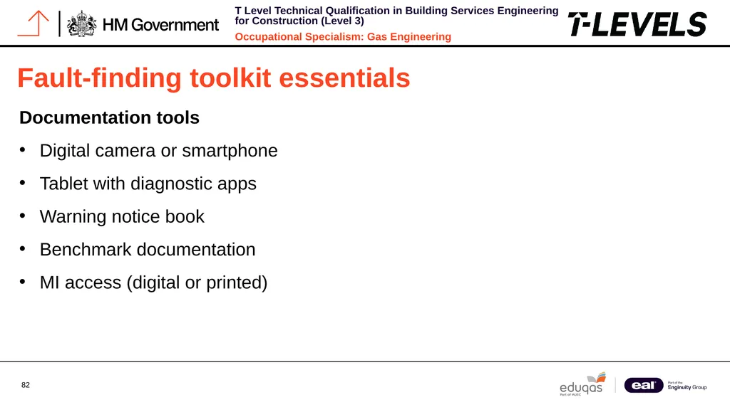 Occupational Specialism: Gas Engineering K1.28 - slide 82 of 84