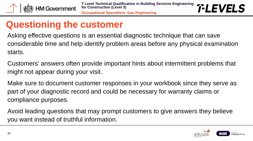 Occupational Specialism: Gas Engineering K1.28 - slide 26 of 84
