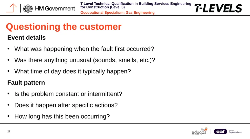 Occupational Specialism: Gas Engineering K1.28 - slide 27 of 84
