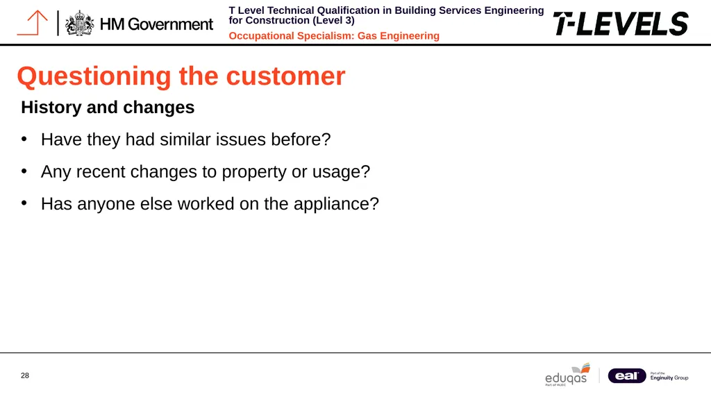 Occupational Specialism: Gas Engineering K1.28 - slide 28 of 84