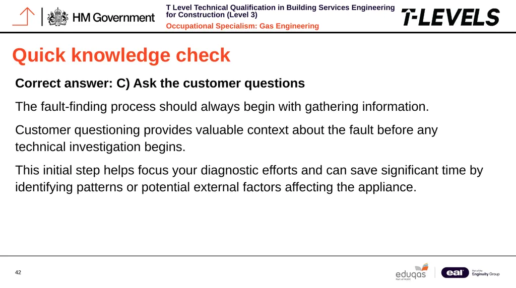 Occupational Specialism: Gas Engineering K1.28 - slide 42 of 84