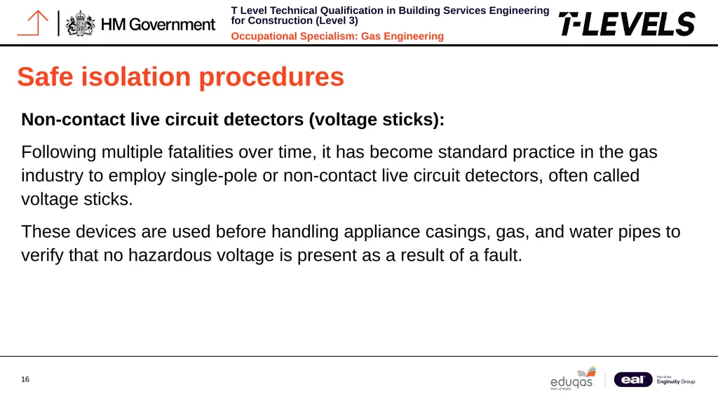 Occupational Specialism: Gas Engineering K1.28 - slide 16 of 84