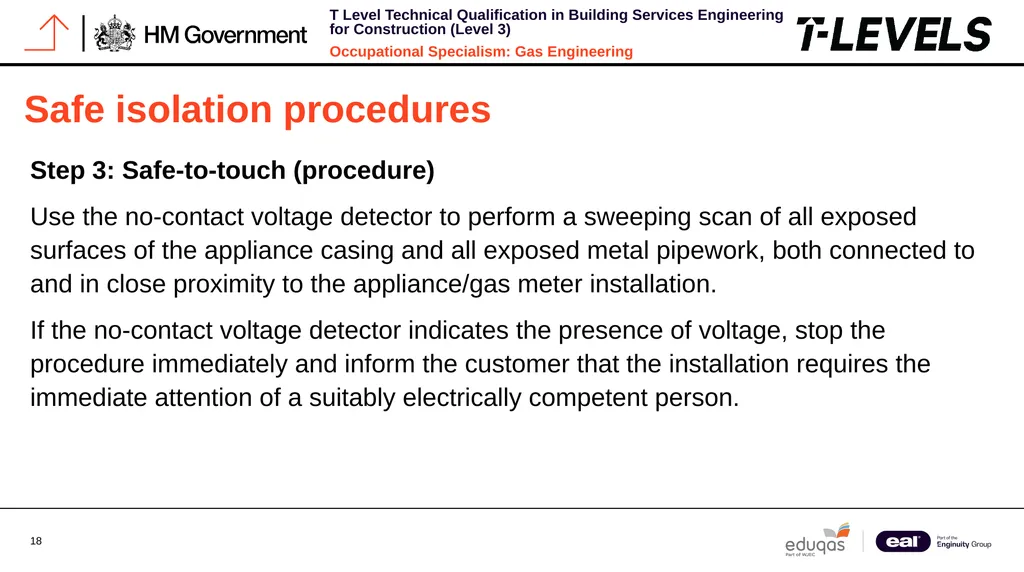 Occupational Specialism: Gas Engineering K1.28 - slide 18 of 84