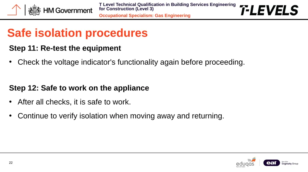 Occupational Specialism: Gas Engineering K1.28 - slide 22 of 84