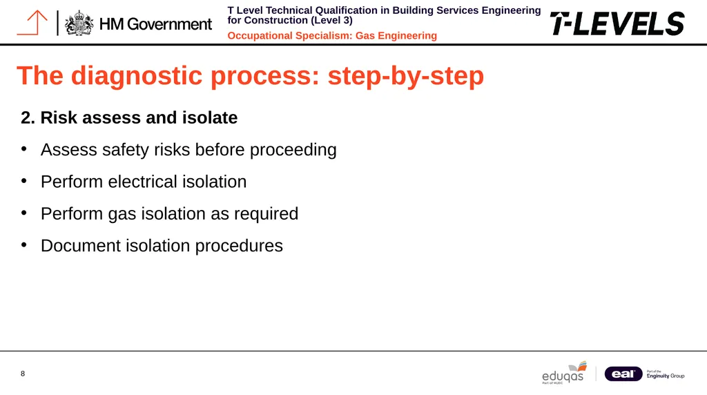 Occupational Specialism: Gas Engineering K1.28 - slide 8 of 84