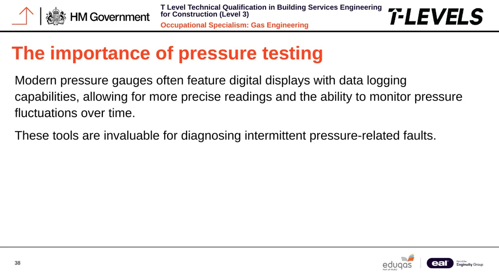 Occupational Specialism: Gas Engineering K1.28 - slide 38 of 84