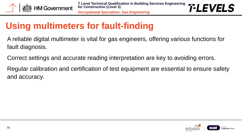 Occupational Specialism: Gas Engineering K1.28 - slide 56 of 84