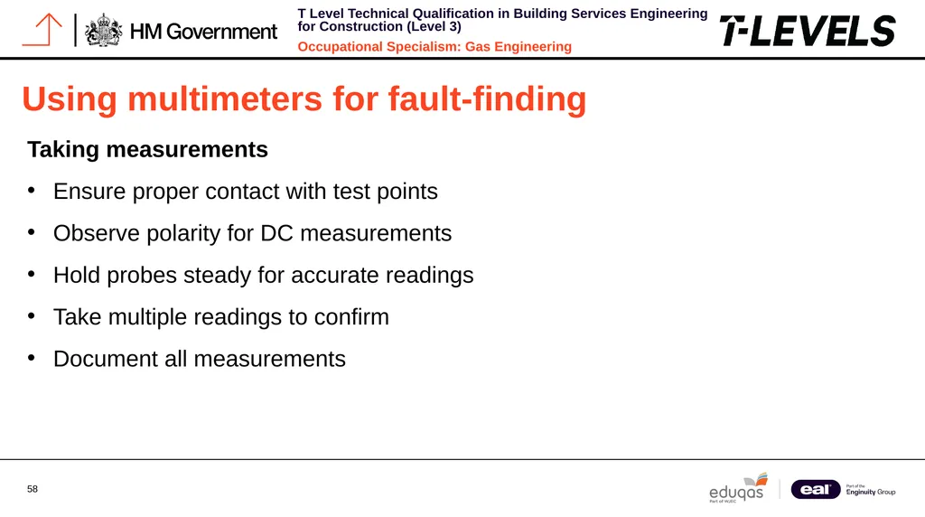 Occupational Specialism: Gas Engineering K1.28 - slide 58 of 84