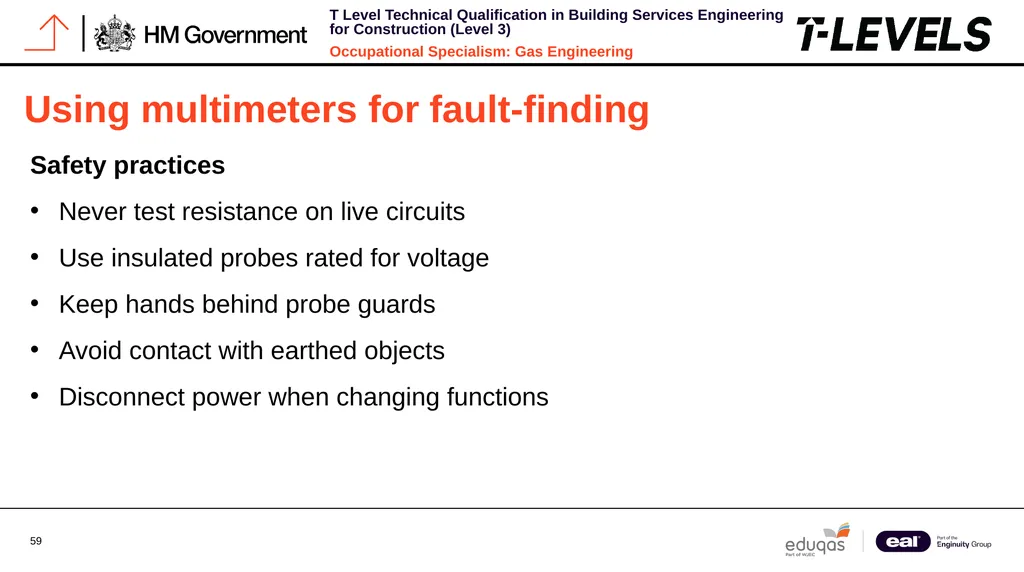 Occupational Specialism: Gas Engineering K1.28 - slide 59 of 84