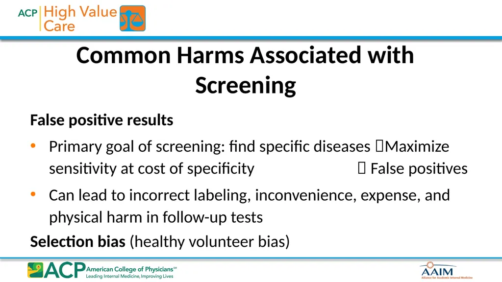 Biostatistics for High Value Testing and Treatment - slide 18 of 33