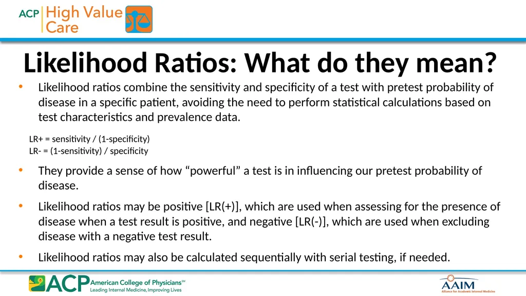 Biostatistics for High Value Testing and Treatment - slide 10 of 33