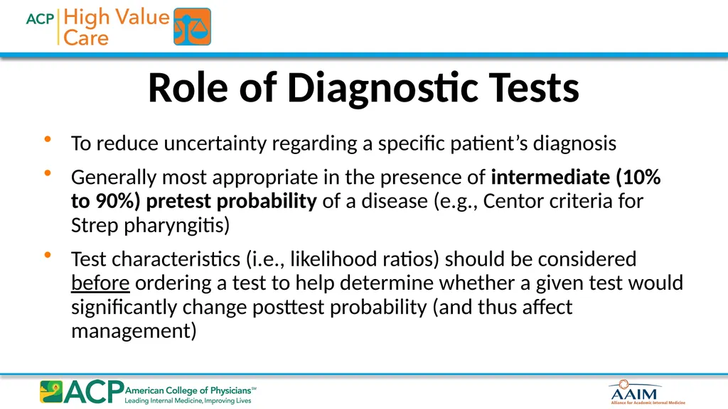 Biostatistics for High Value Testing and Treatment - slide 9 of 33