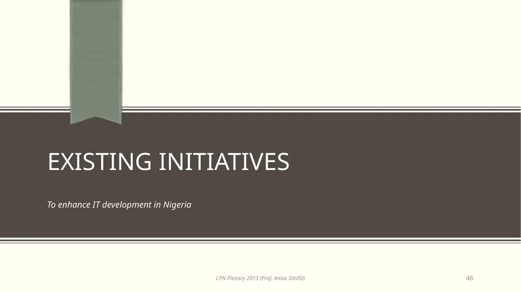 Opportunities in Information Technology for - slide 46 of 53