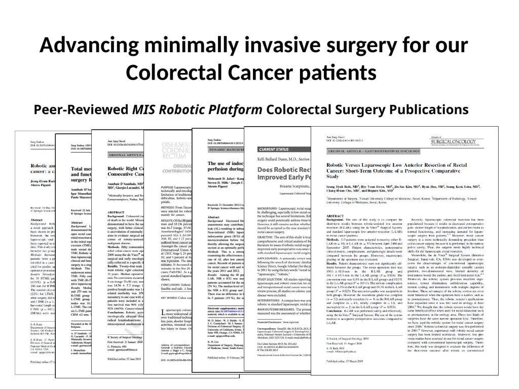 Robotic Minimally Invasive Surgery – for - slide 5 of 7
