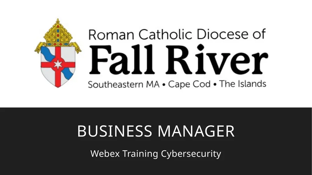 Business manager Webex Training Cybersecurity - slide 1 of 7
