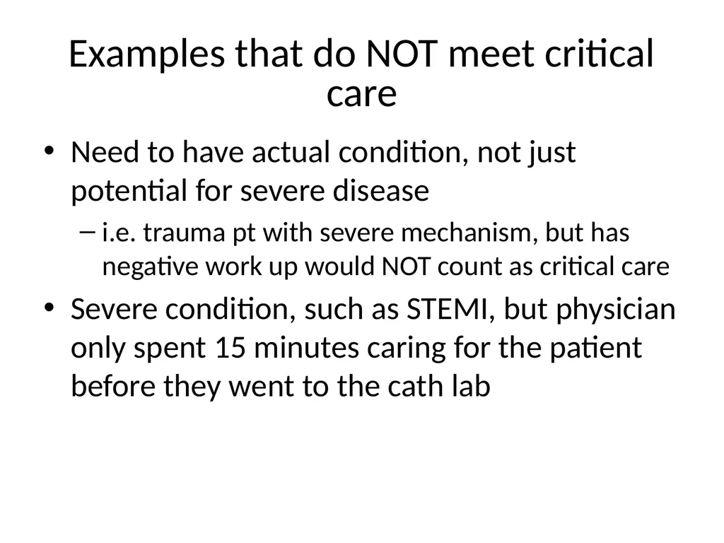 Critical Care Billing Seth Lotterman, MD Hartford - slide 9 of 25