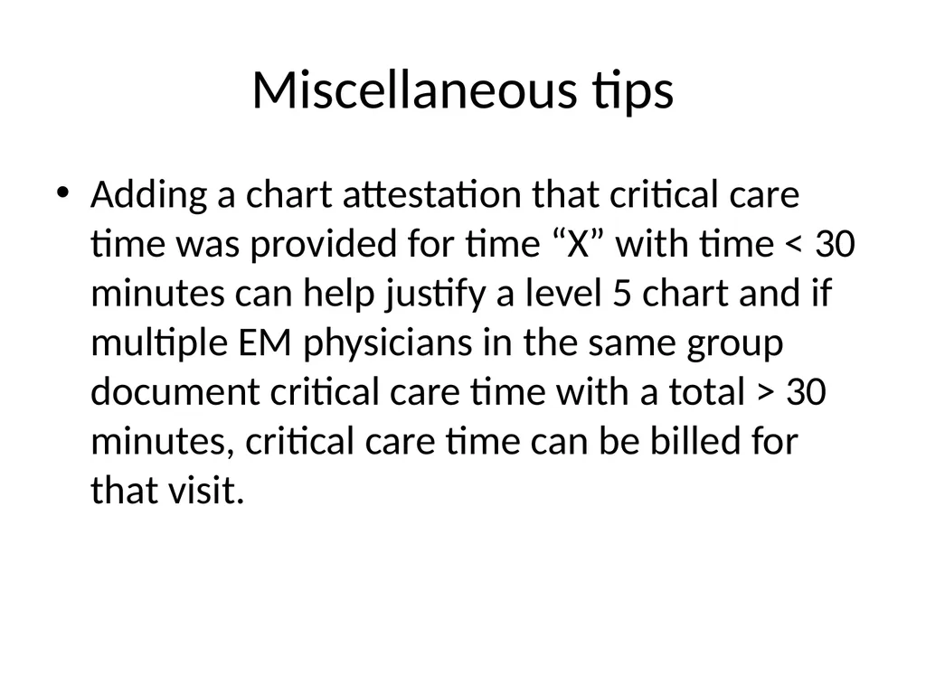 Critical Care Billing Seth Lotterman, MD Hartford - slide 23 of 25