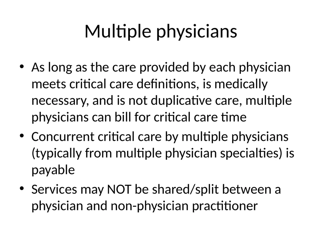 Critical Care Billing Seth Lotterman, MD Hartford - slide 19 of 25