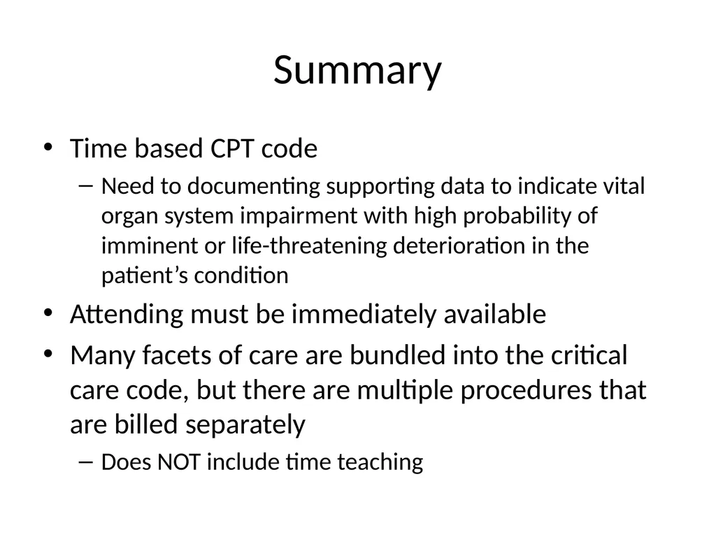 Critical Care Billing Seth Lotterman, MD Hartford - slide 24 of 25