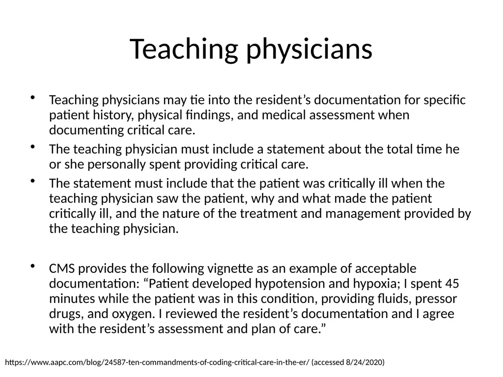 Critical Care Billing Seth Lotterman, MD Hartford - slide 22 of 25