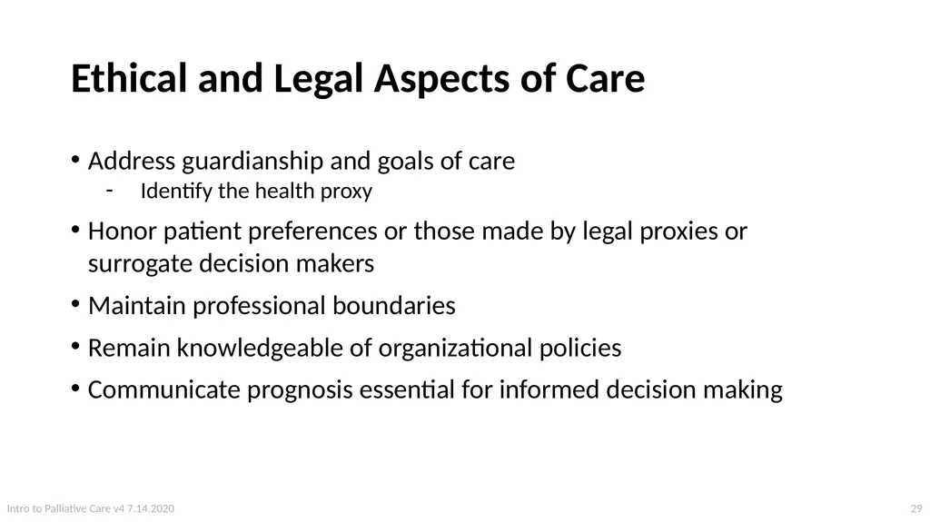 Introduction to Palliative Care Intro to - slide 29 of 60