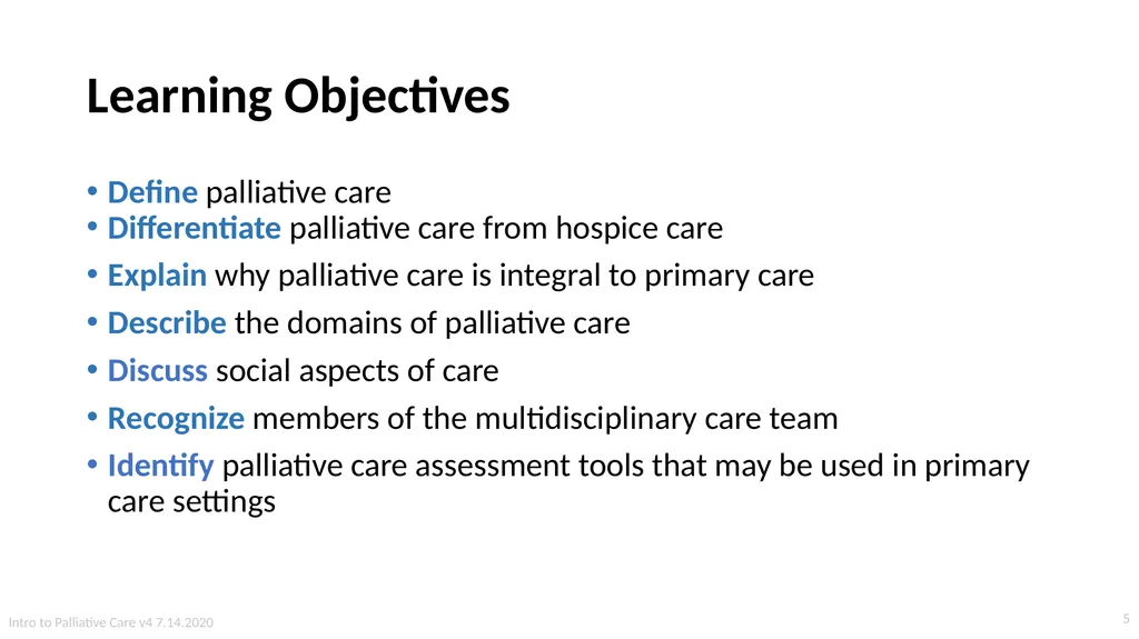 Introduction to Palliative Care Intro to - slide 5 of 60