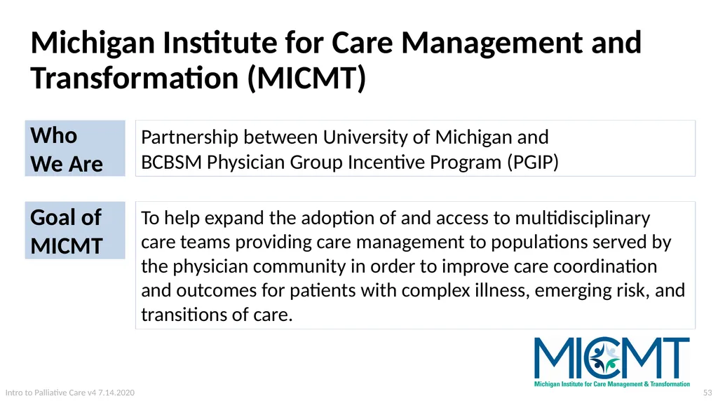 Introduction to Palliative Care Intro to - slide 53 of 60