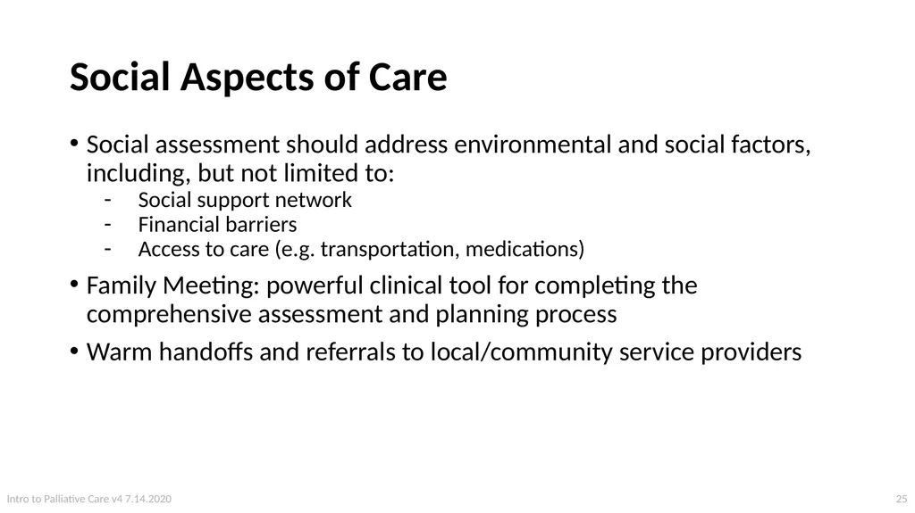 Introduction to Palliative Care Intro to - slide 25 of 60