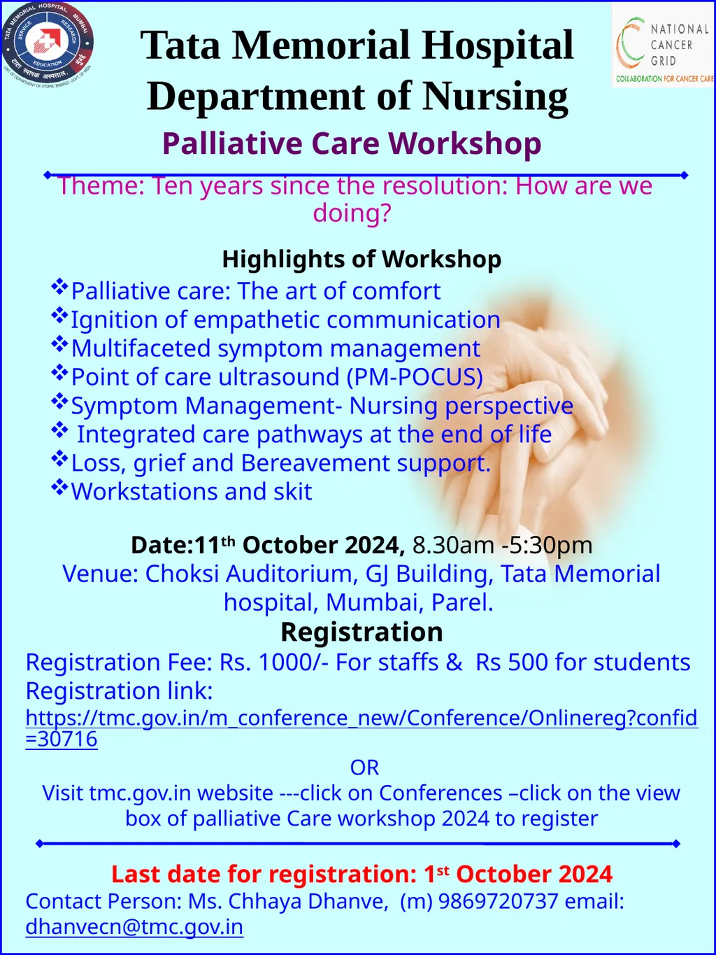 Tata Memorial Hospital Department of Nursing - slide 1 of 2