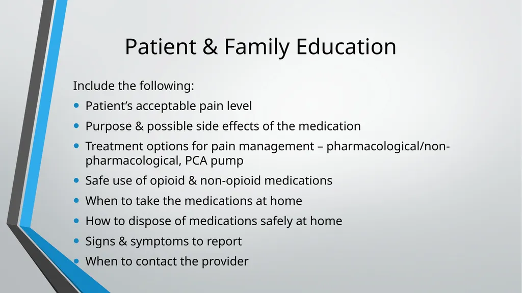 Pain Management Objectives Describe pain. Explain - slide 26 of 30