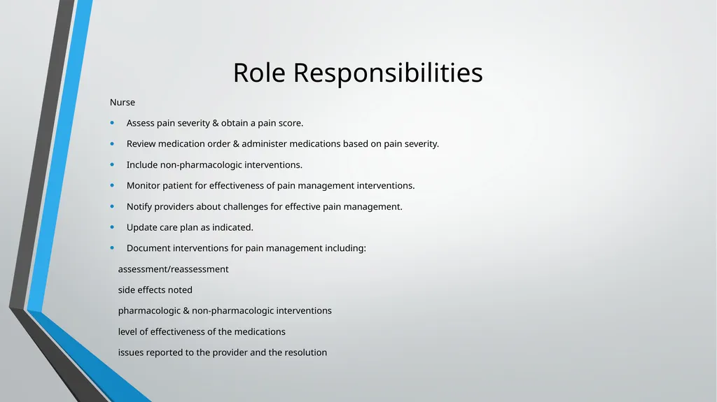 Pain Management Objectives Describe pain. Explain - slide 25 of 30