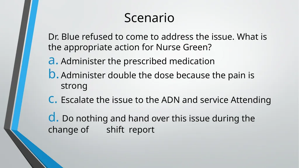 Pain Management Objectives Describe pain. Explain - slide 28 of 30