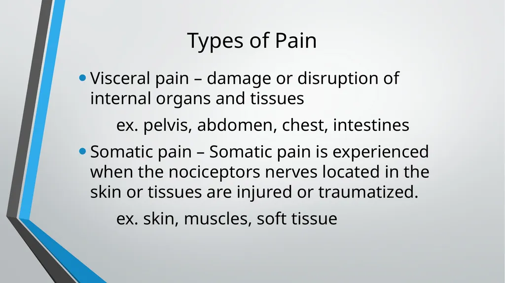 Pain Management Objectives Describe pain. Explain - slide 7 of 30