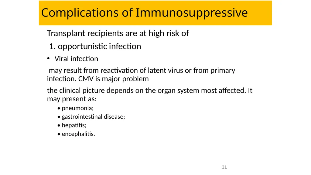 Transplantation surgery Dr. Ammar Fadil 1 History - slide 31 of 46