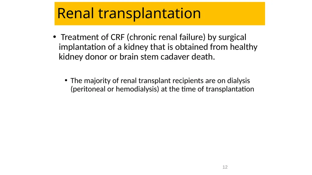 Transplantation surgery Dr. Ammar Fadil 1 History - slide 12 of 46
