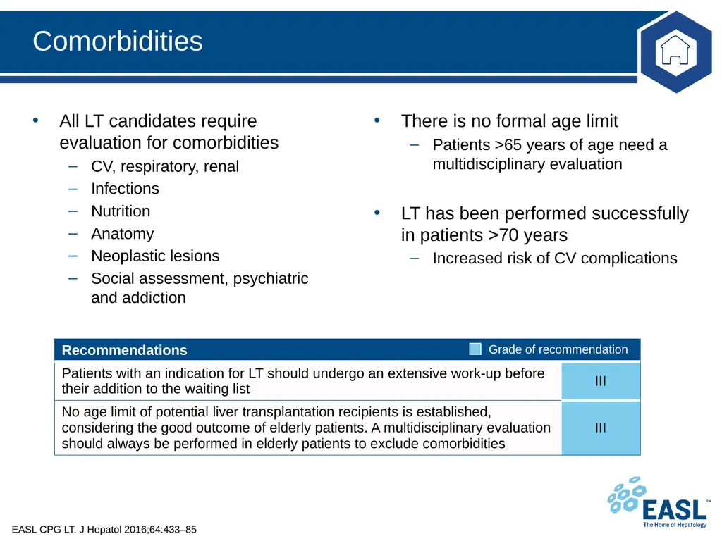 Liver transplantation Clinical Practice Guidelines - slide 26 of 87
