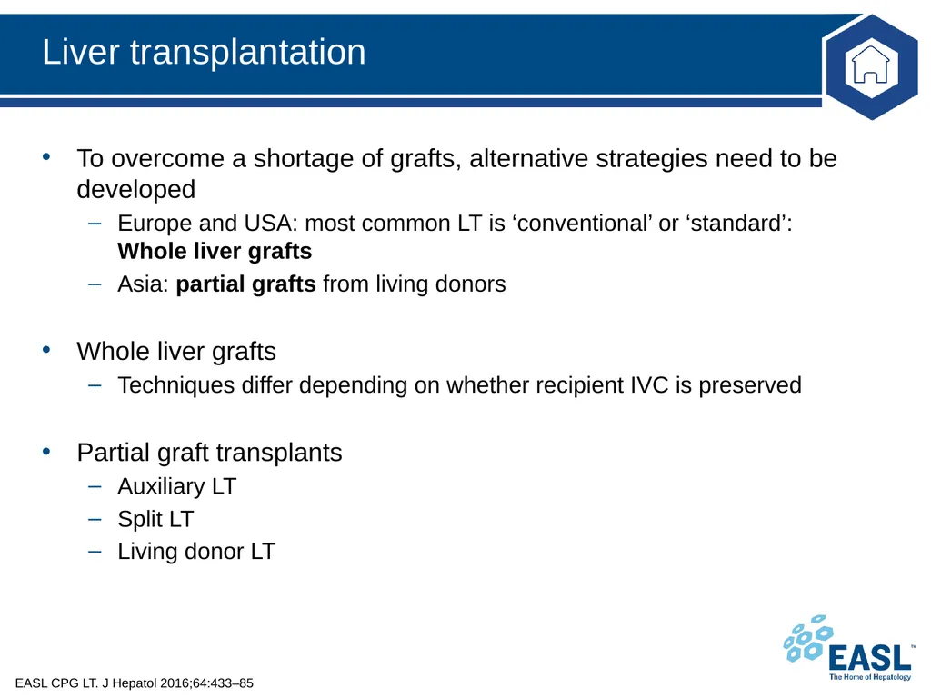 Liver transplantation Clinical Practice Guidelines - slide 35 of 87