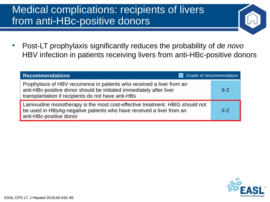 Liver transplantation Clinical Practice Guidelines - slide 54 of 87