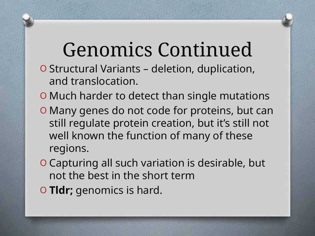 Big Data in Biology: A focus on genomics - slide 6 of 10