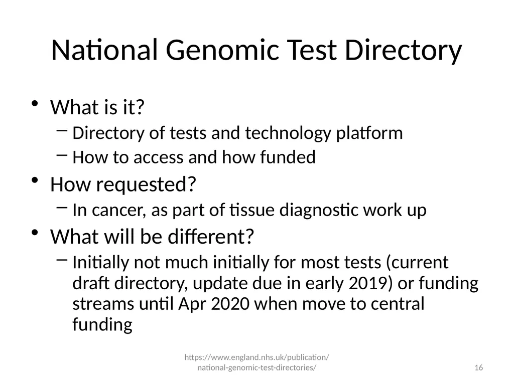 Mainstreaming Genomic Medicine post 100,000 - slide 16 of 19