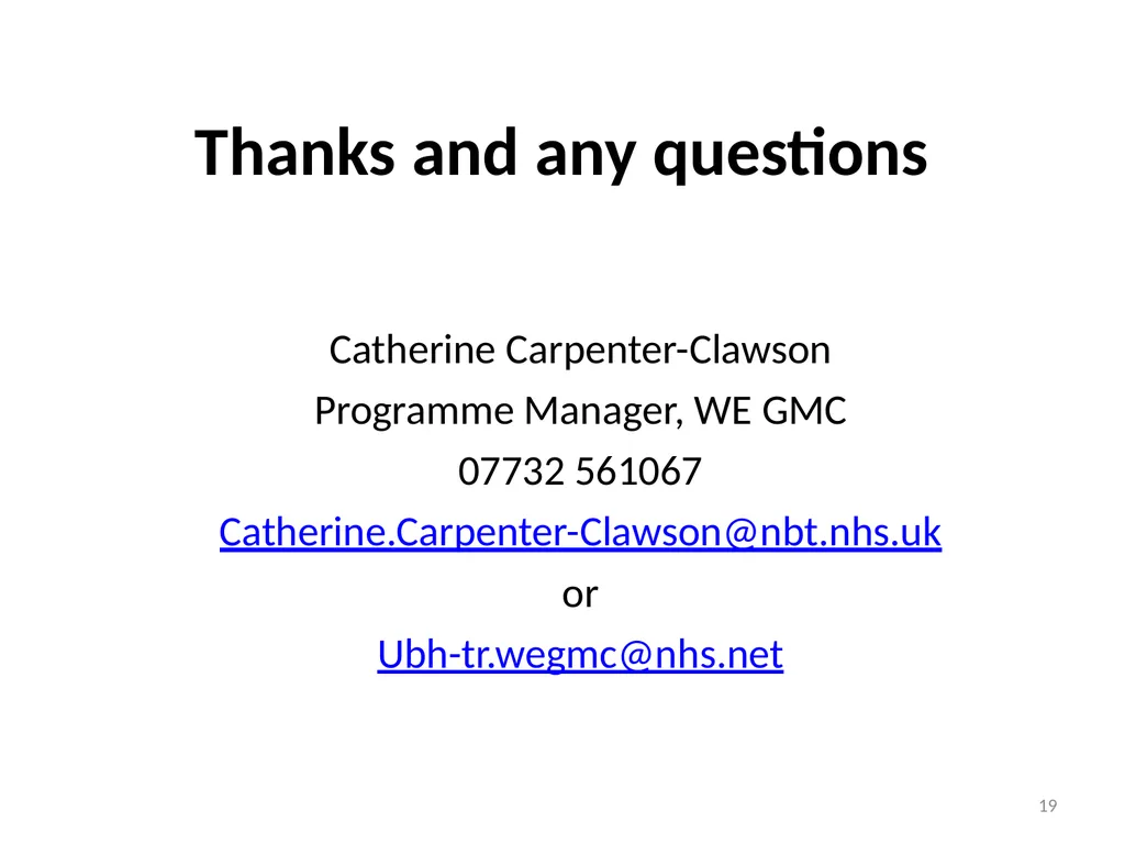 Mainstreaming Genomic Medicine post 100,000 - slide 19 of 19
